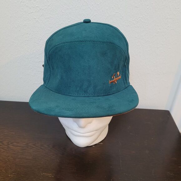 Suede Cotton Forest Green Brown Adjustable Hat Cap TWO-O Amsterdam - Picture 5 of 16